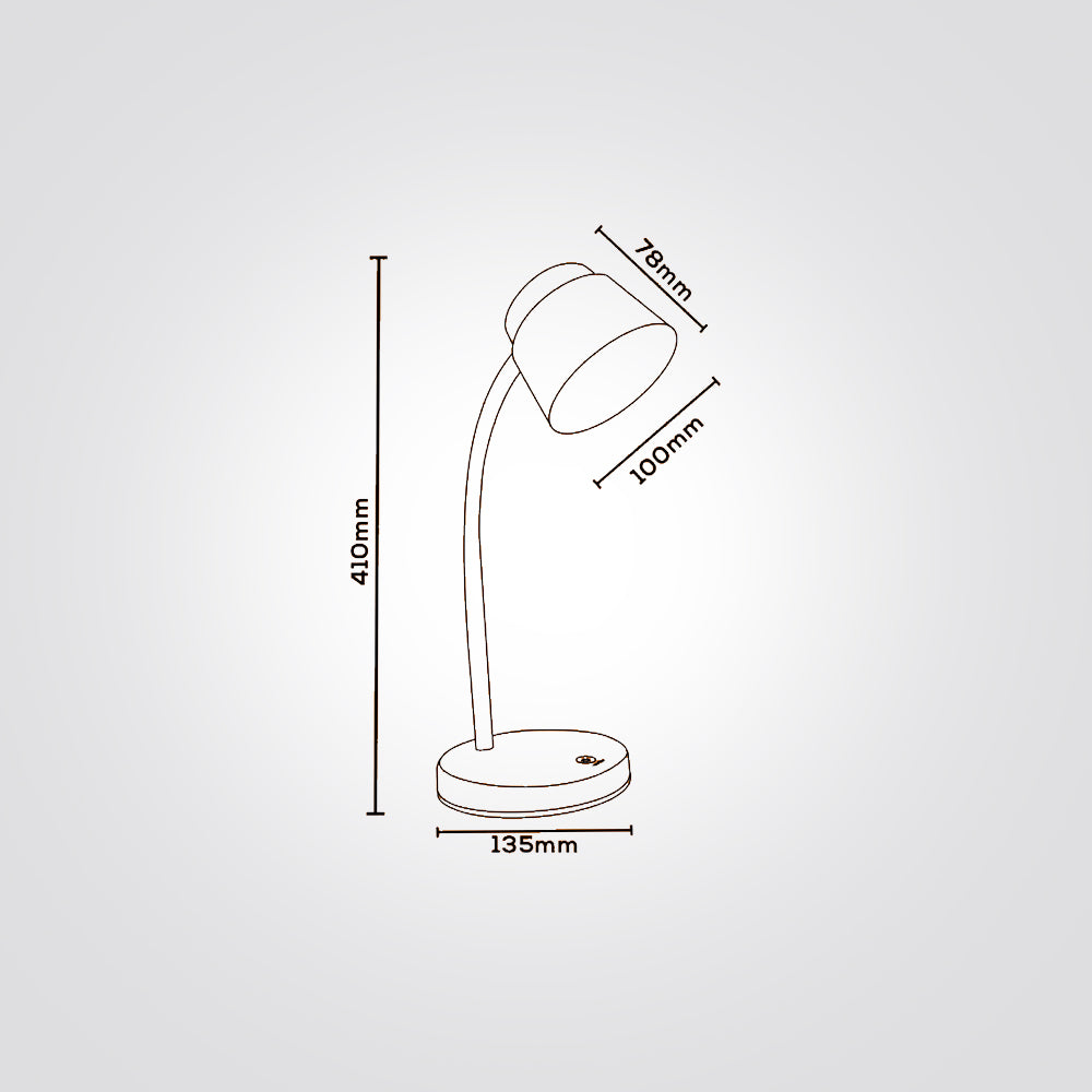 מנורת שולחן נורא לד שחור עם מתאם 6W
