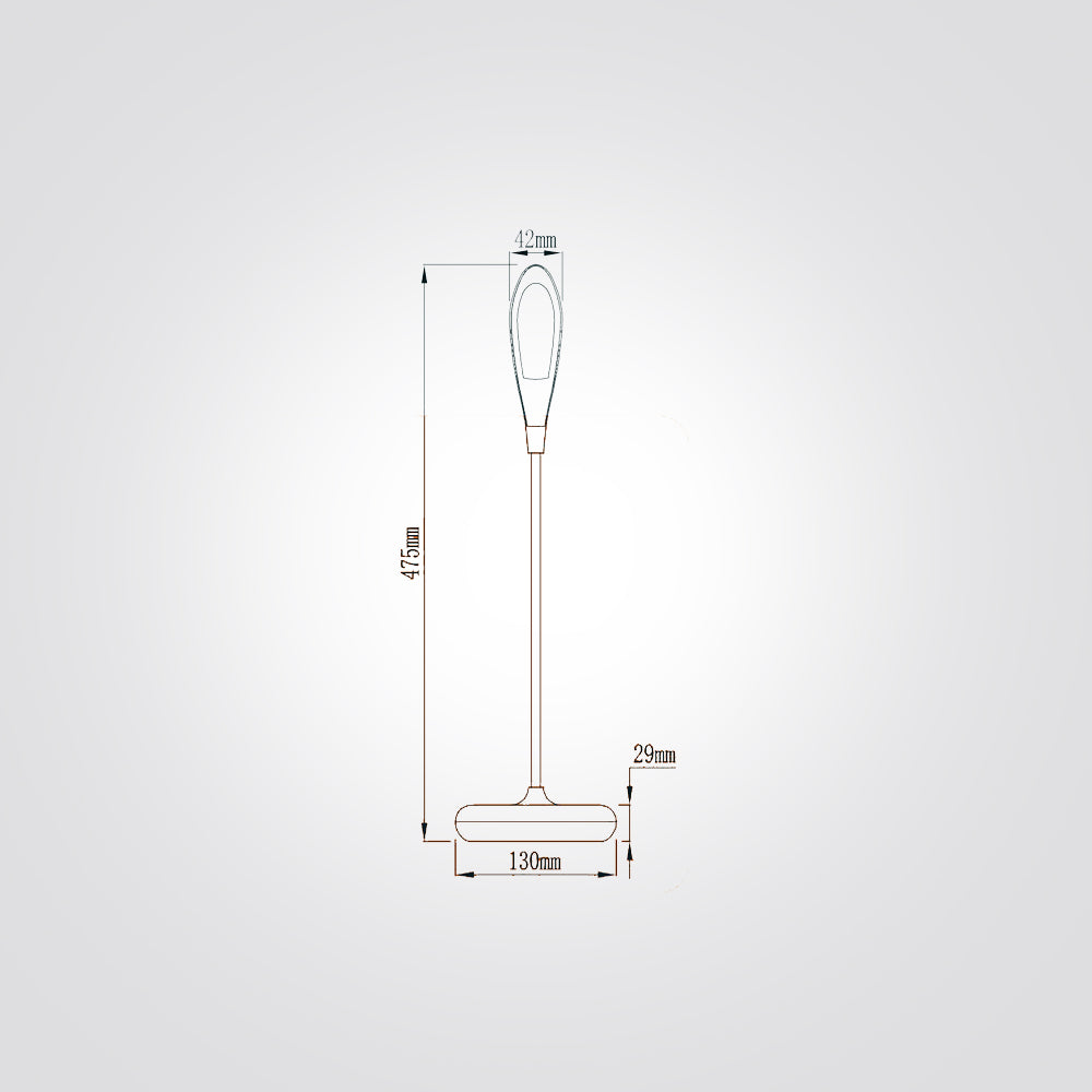 מנורת שולחן סומק לד לבן מתאם+USB