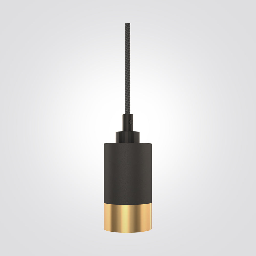 מנורת תליה צילינדר מול קצר GU10| שחור|לבן| פליז
