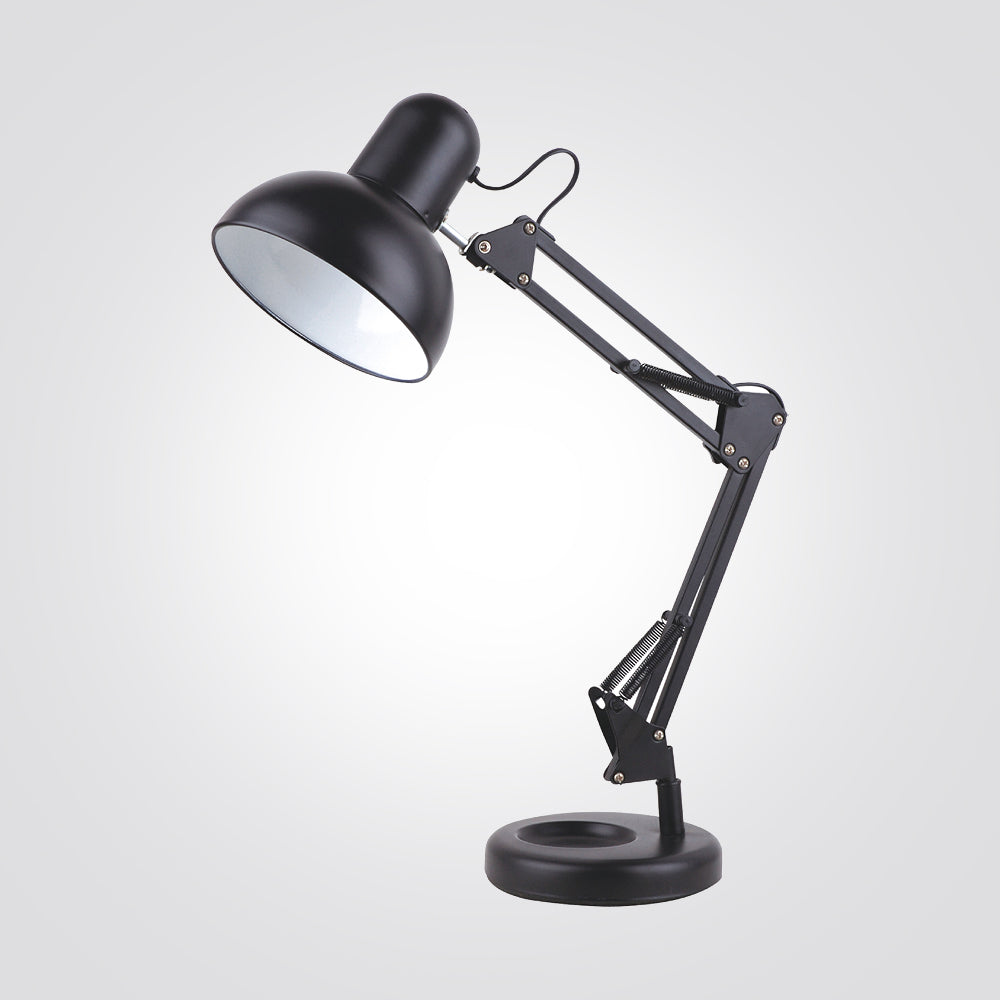 מנורת שולחן שרטוט שחור| לבן| כסוף| פליז