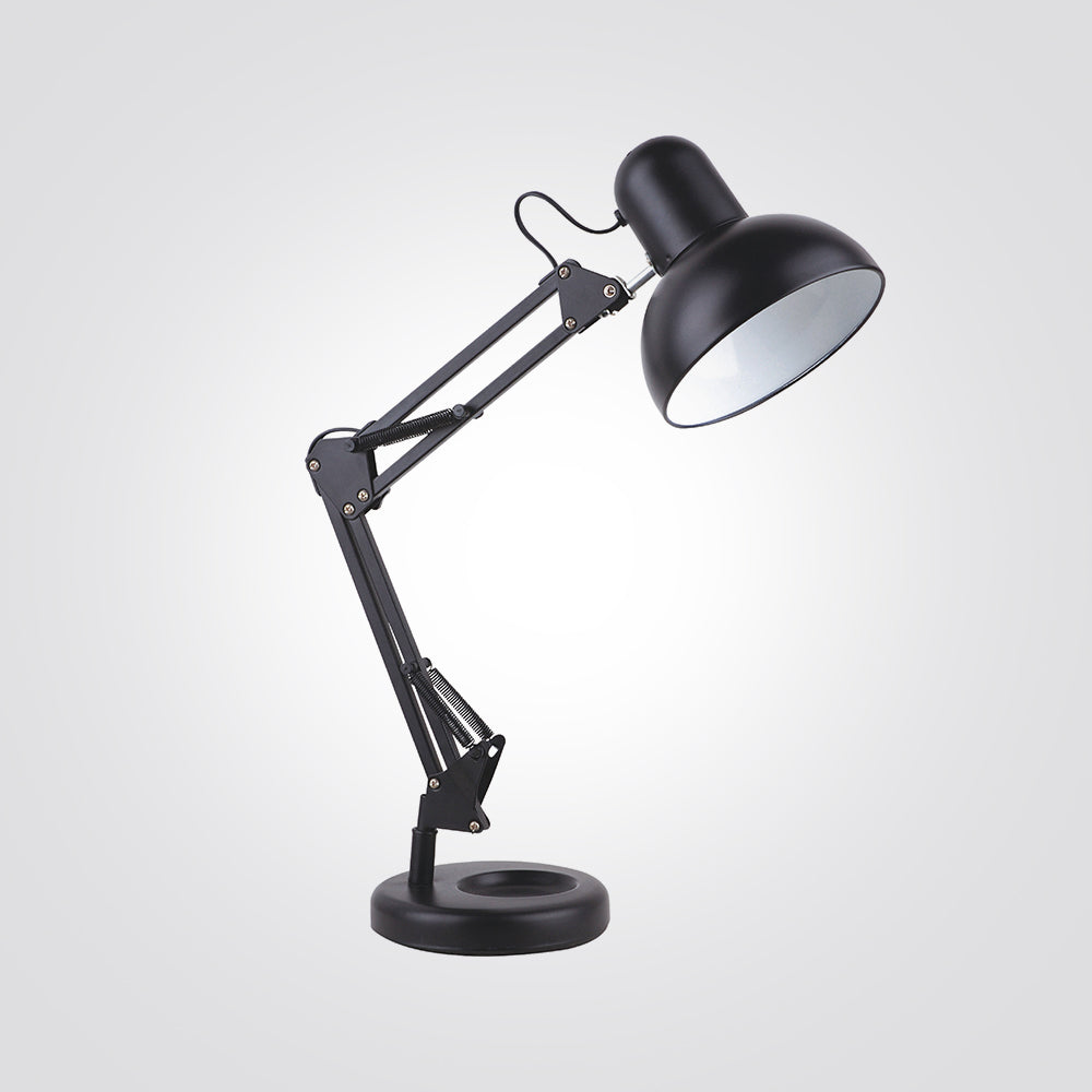 מנורת שולחן שרטוט שחור| לבן| כסוף| פליז