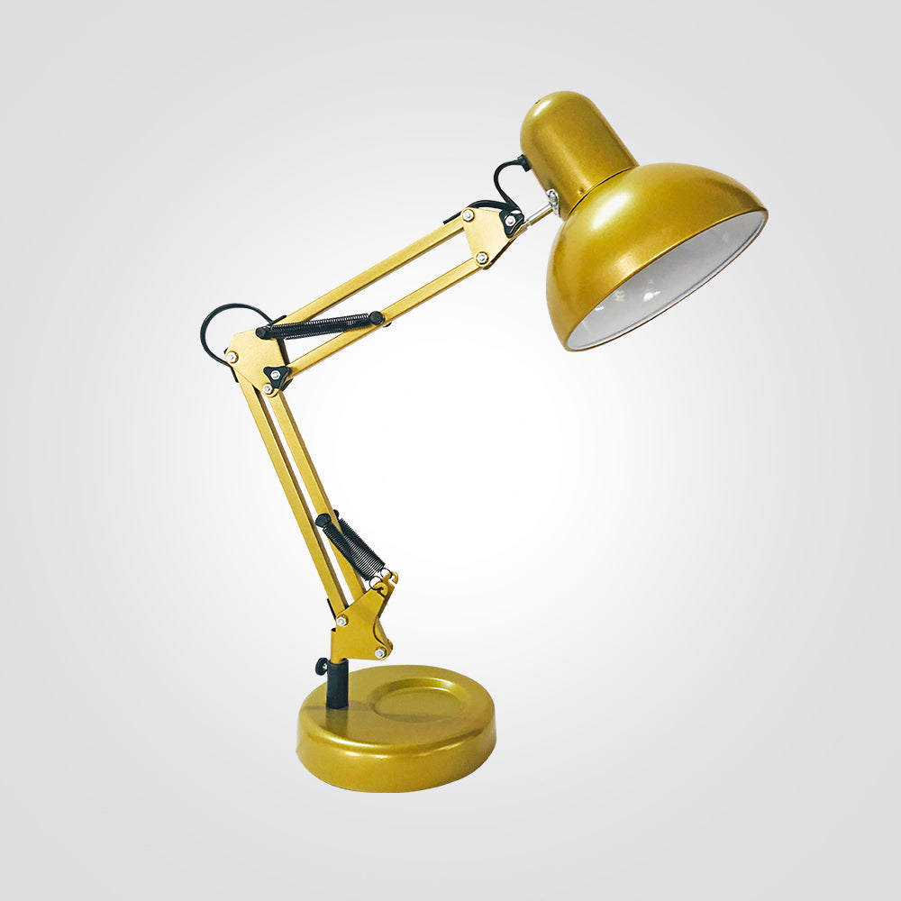 מנורת שולחן שרטוט שחור| לבן| כסוף| פליז