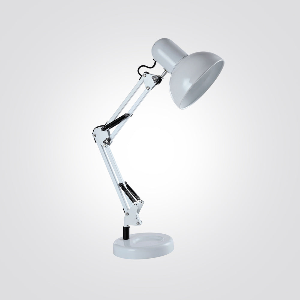 מנורת שולחן שרטוט שחור| לבן| כסוף| פליז