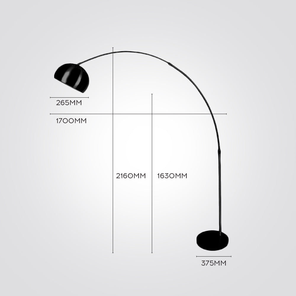 מנורת עמידה גרשון שחור מטאלי