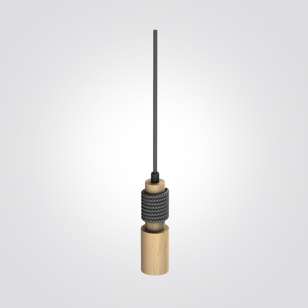 מנורת תליה צילינדר מונדר E27| זהב| פליז| עץ