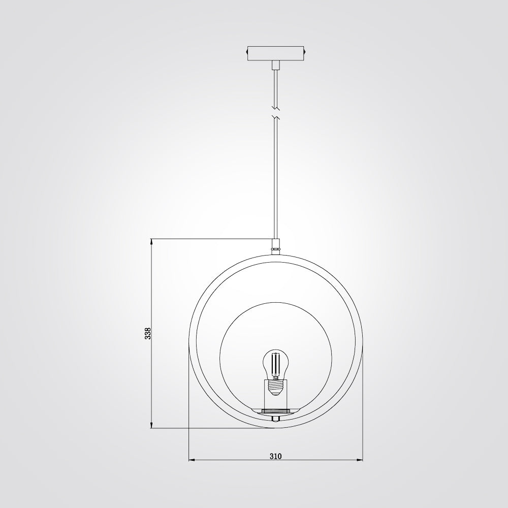 מנורת תליה ינאי צבע| שחור