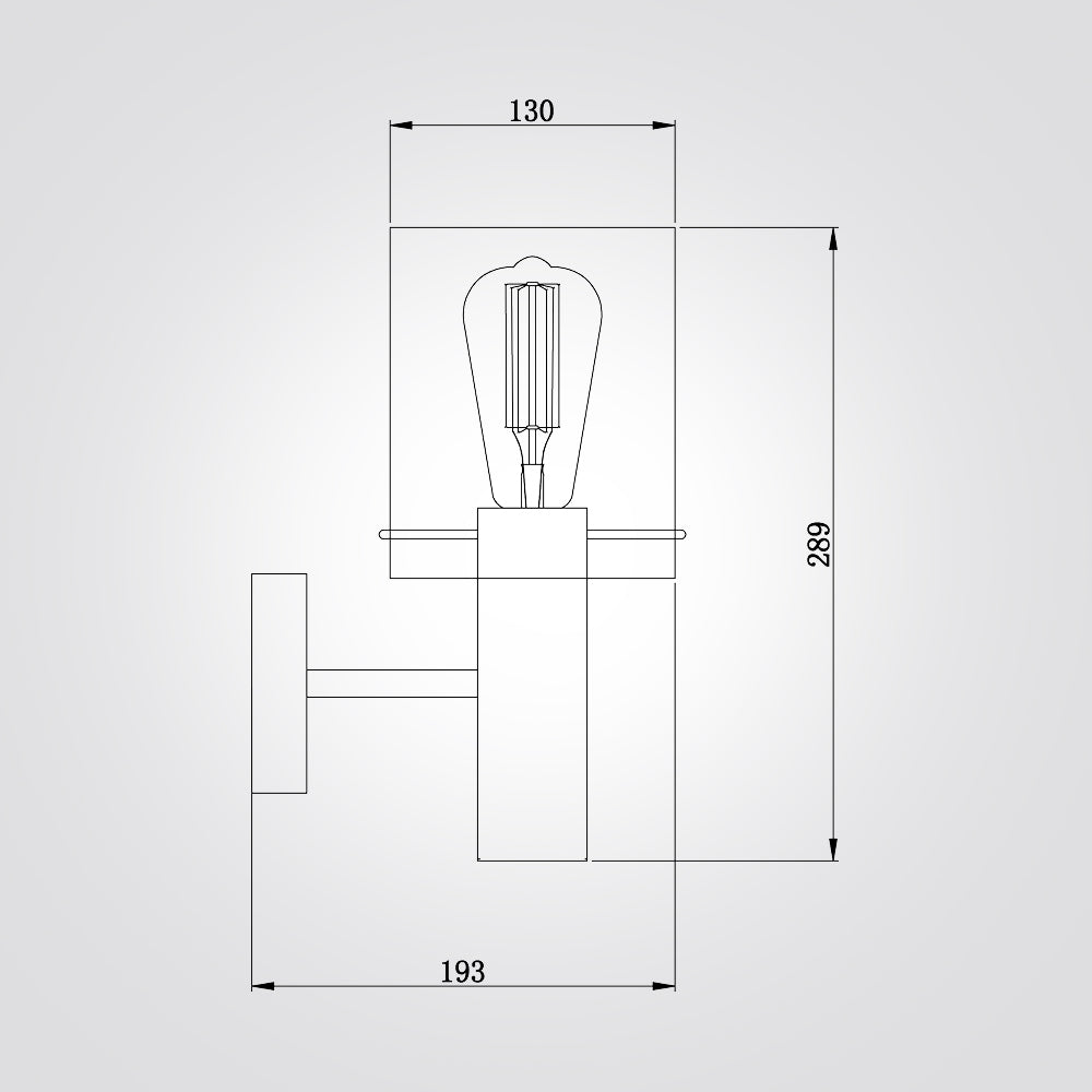 מנורת קיר כפיר|שחור
