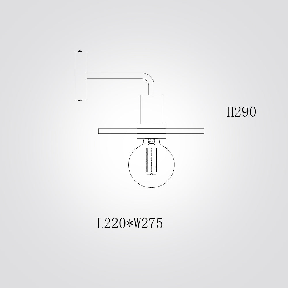 מנורת קיר מיה צבע שחור ופליז