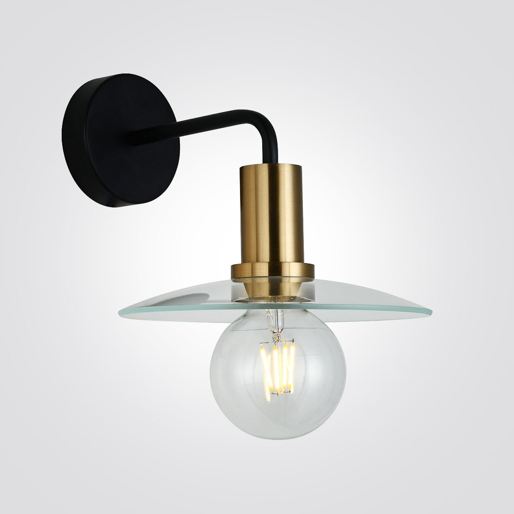 מנורת קיר מיה צבע שחור ופליז