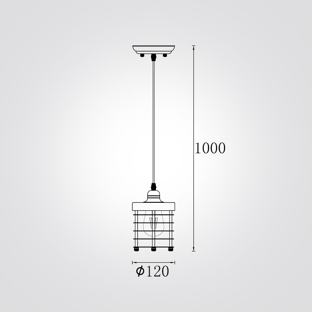 מנורת תליה יעלה E27 1*60W שחור