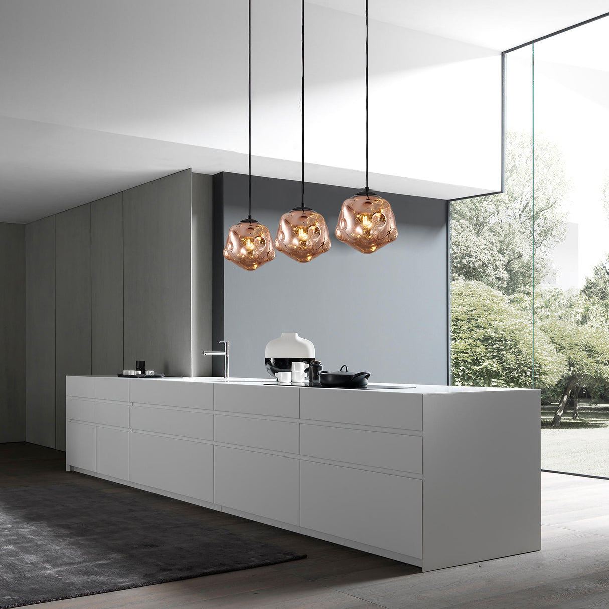 מנורת תליה נסאו זכוכית דקורטיבית