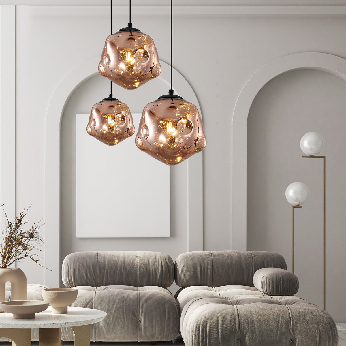 מנורת תליה נסאו זכוכית דקורטיבית