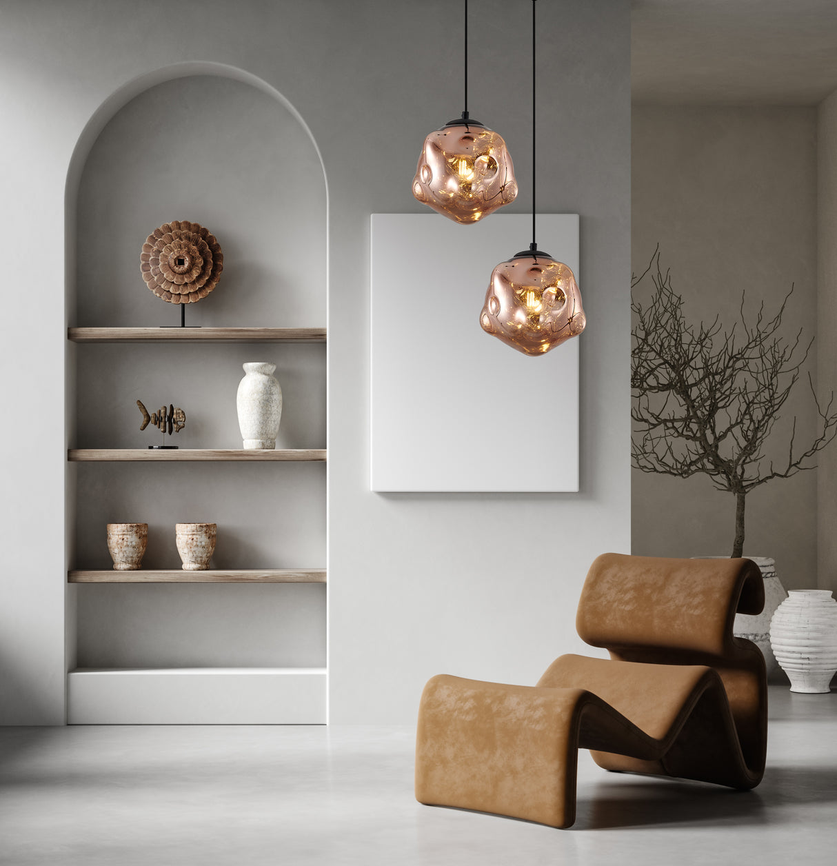 מנורת תליה נסאו זכוכית דקורטיבית