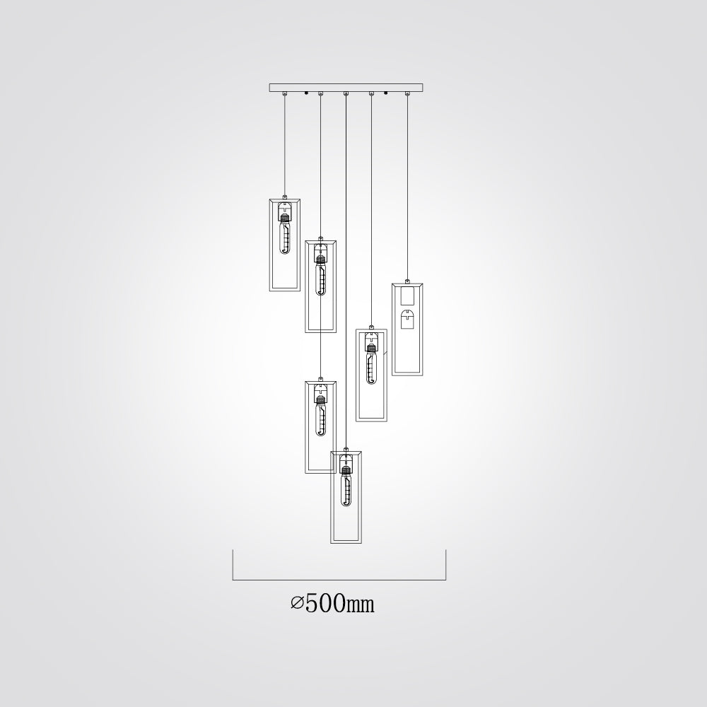 מנורת תליה ממובאי שישייה דגם C