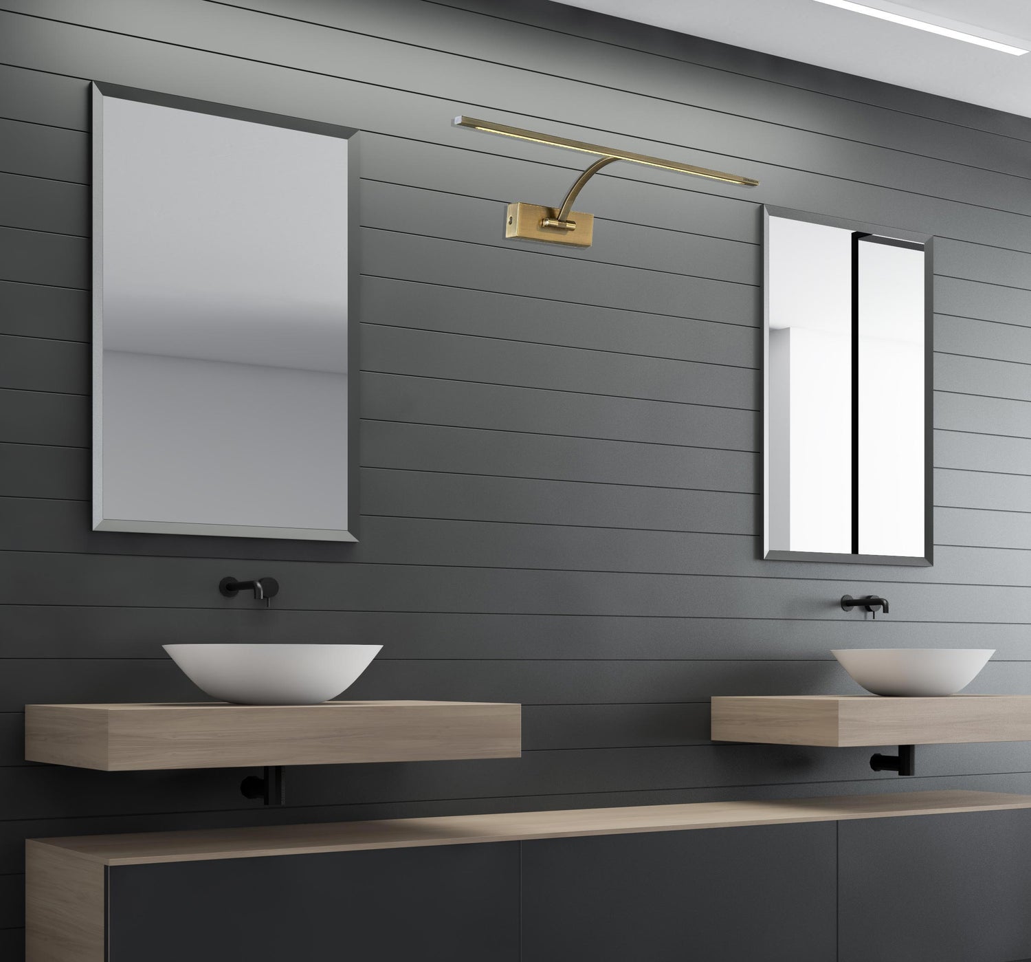 מנורת קיר ליטל 6W| פליז| שחור