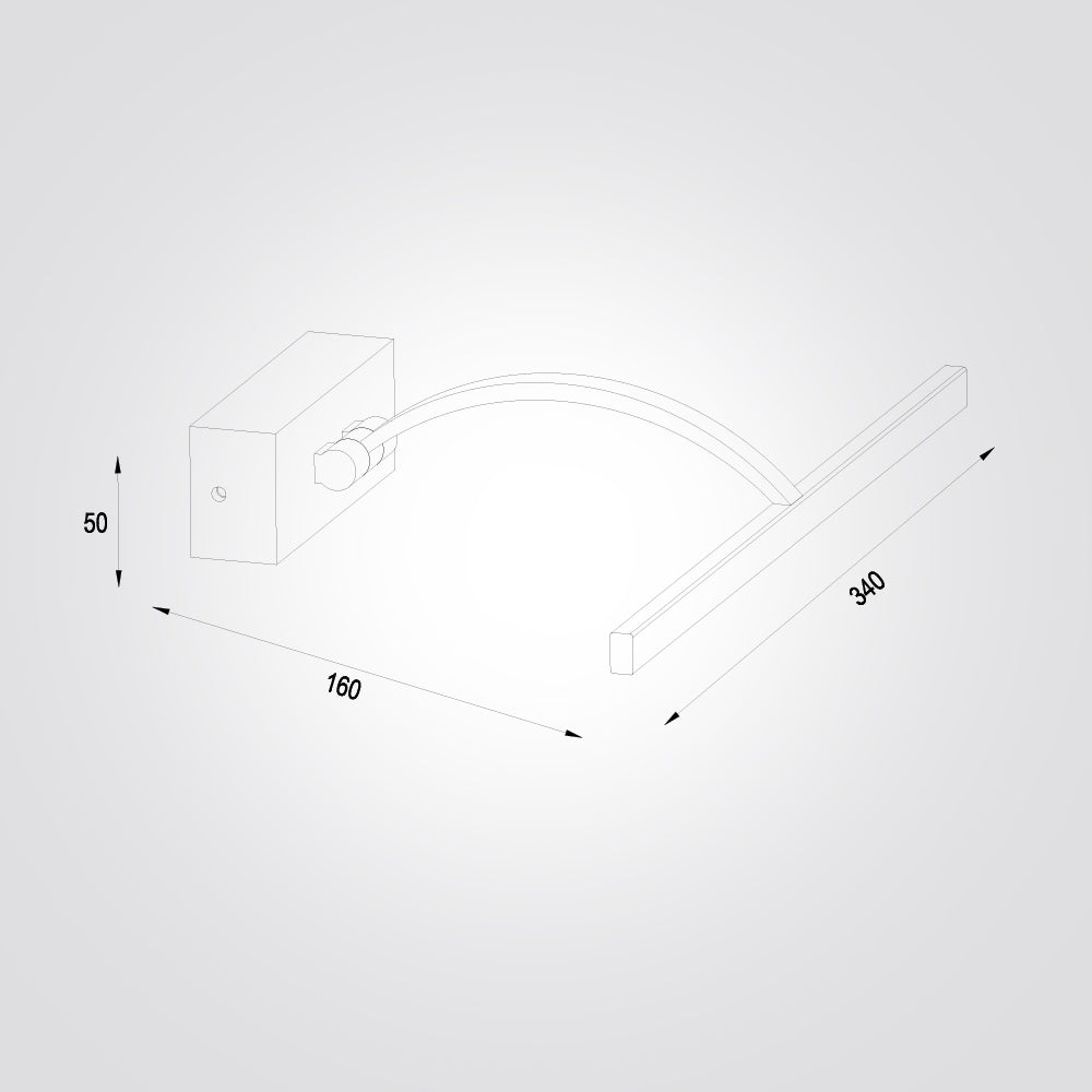 מנורת קיר ליטל 6W| פליז| שחור