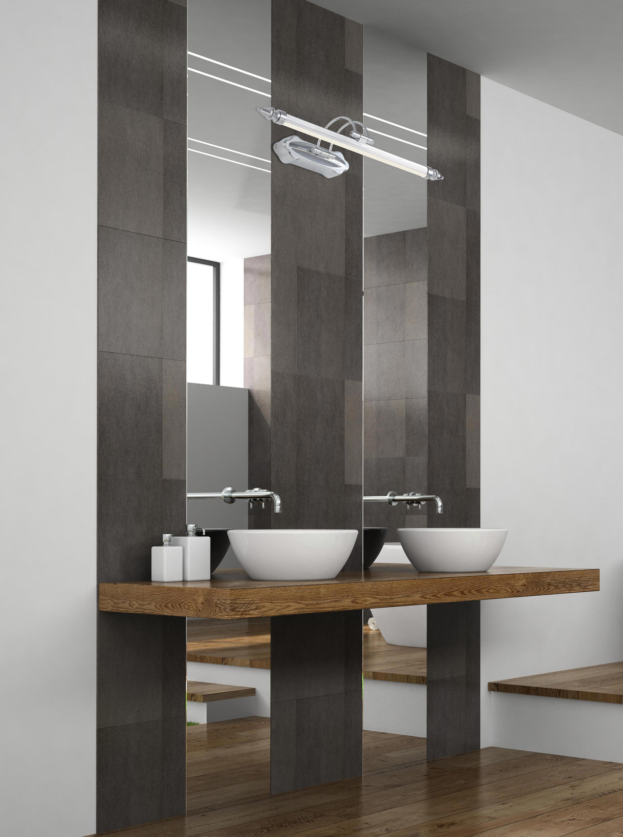 מנורת קיר לד איבישי 8W| כרום