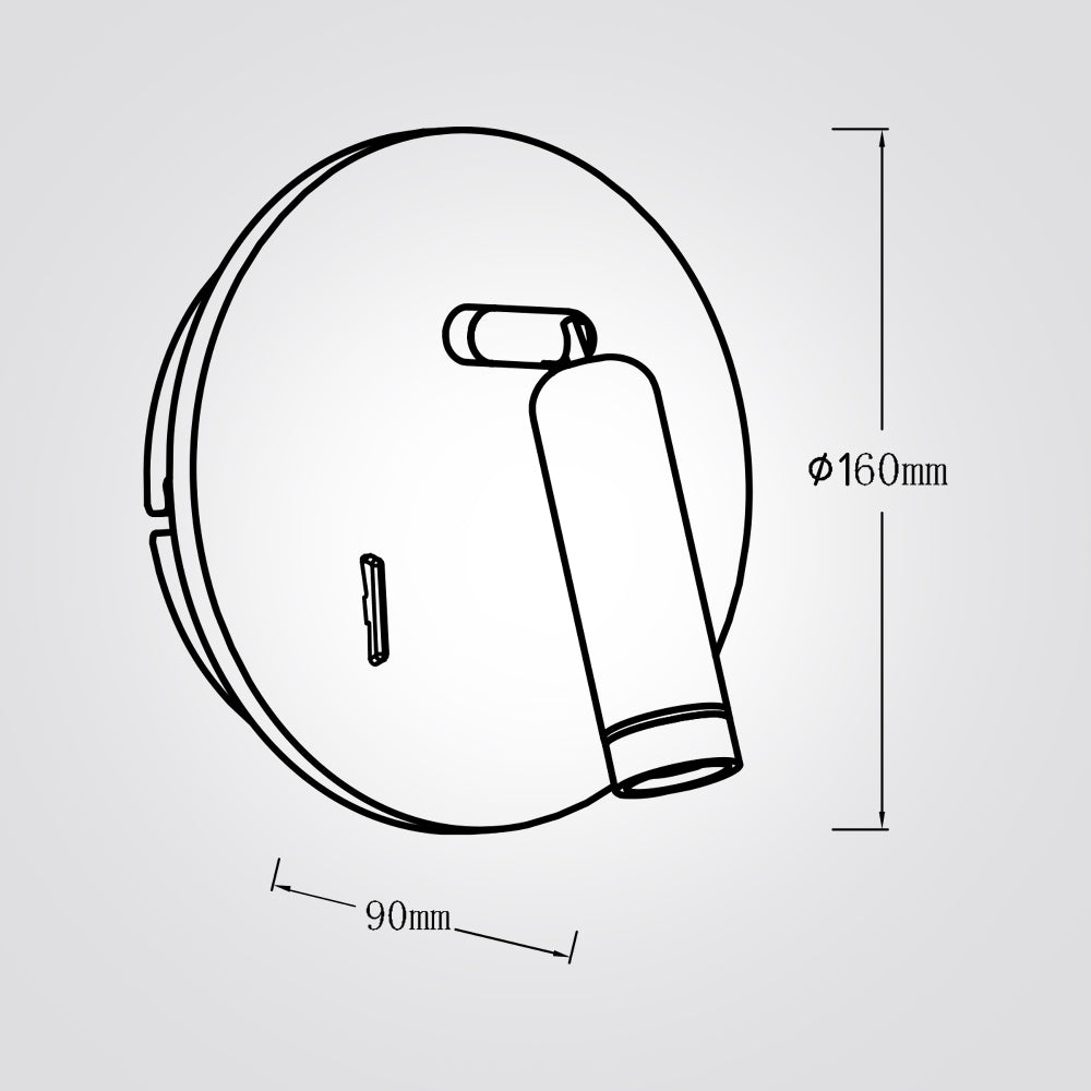 מנורת קיר סוקרי שחור