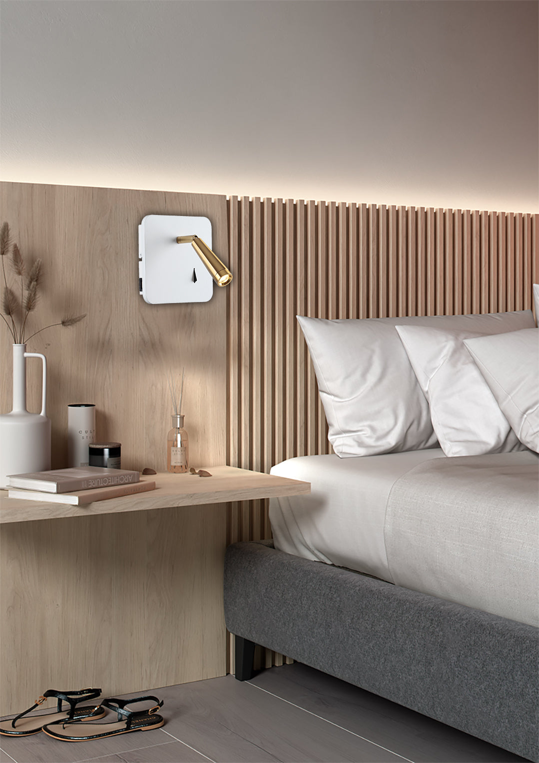 מנורת קיר סוקרי לבן