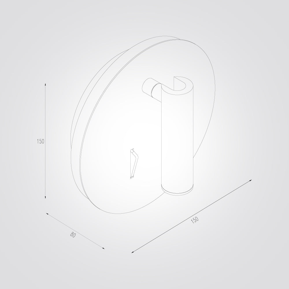 מנורת קיר טרה לד לבן +ופליז| שחור