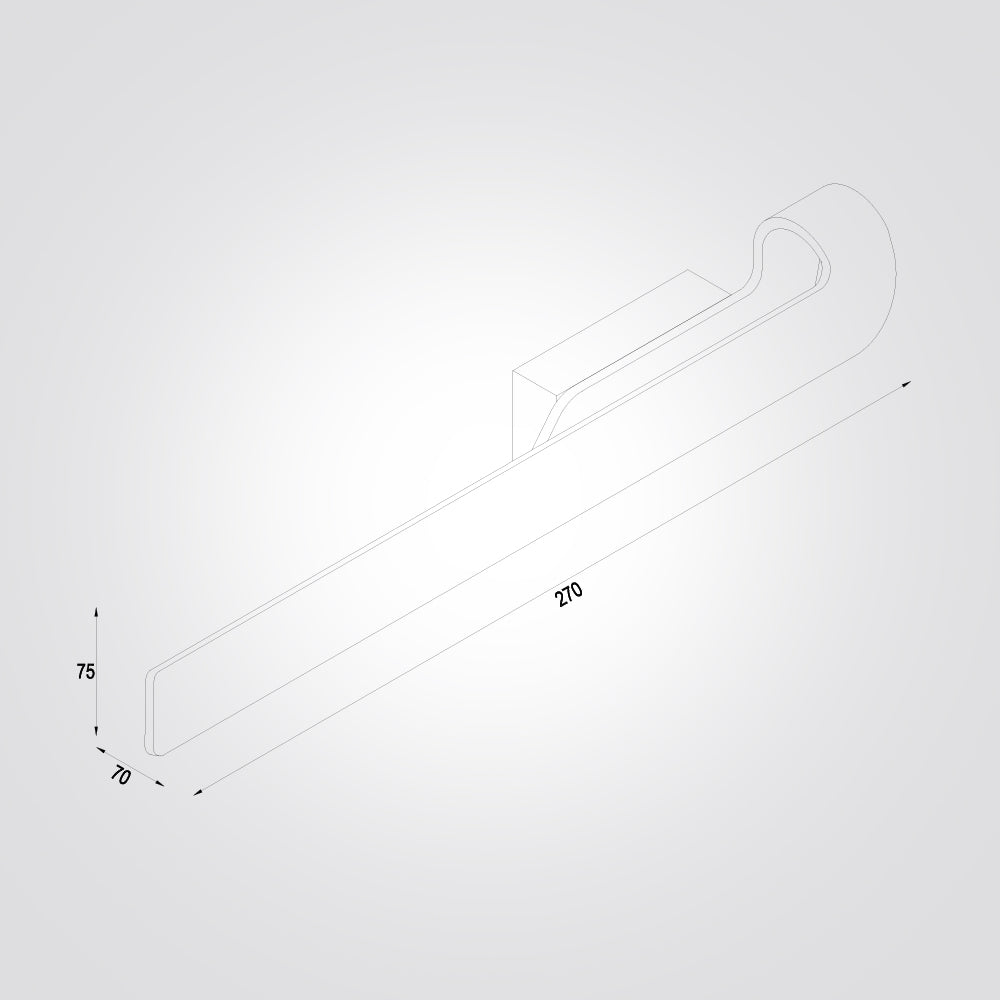 מנורת קיר לובי לד 18W| לבן