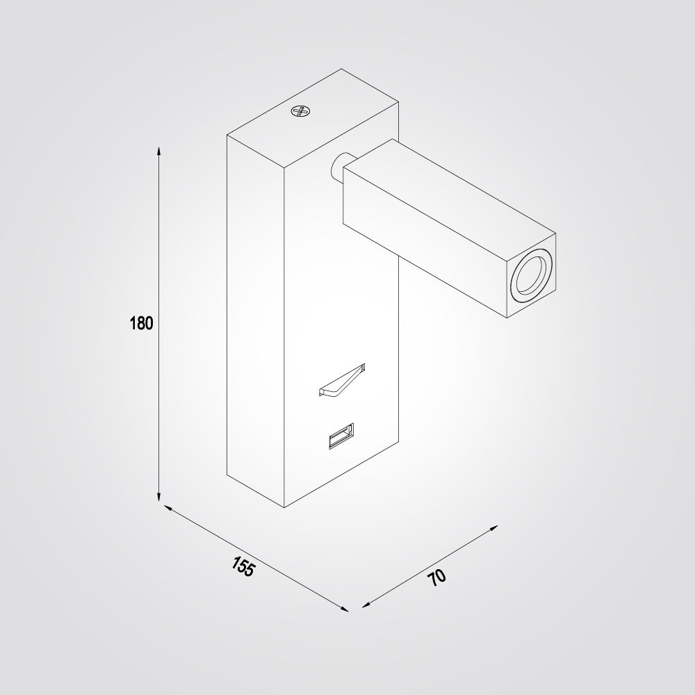 מנורת קיר קים לד USB