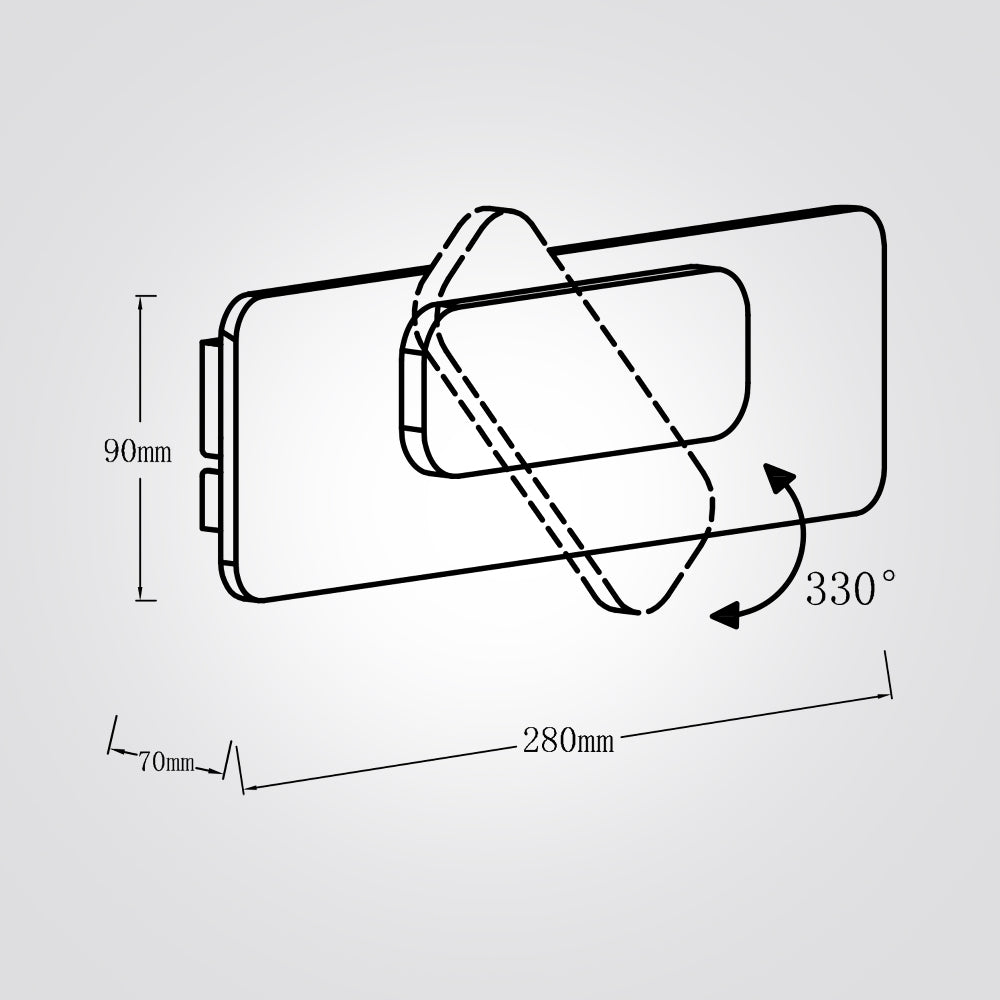 מנורת קיר רומו לד 3000K 4W זהב