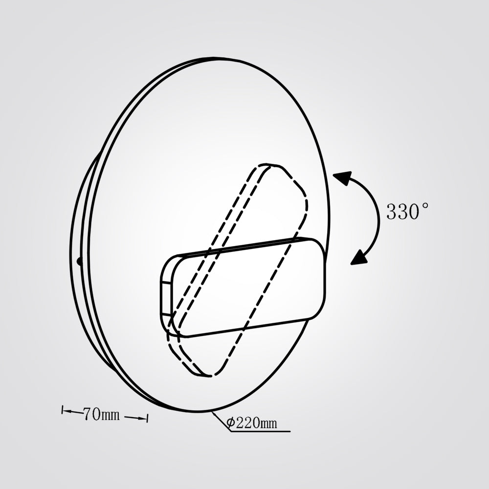 מנורת קיר רומו לד 3000K 4W זהב
