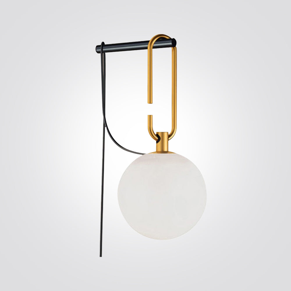 מנורת קיר לוטוס E27 שחור וזהב