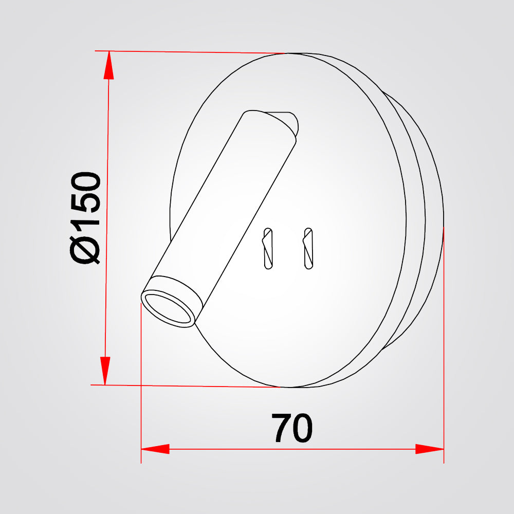 מנורת קיר קאסטרו עגול| זהב| לבן| שחור