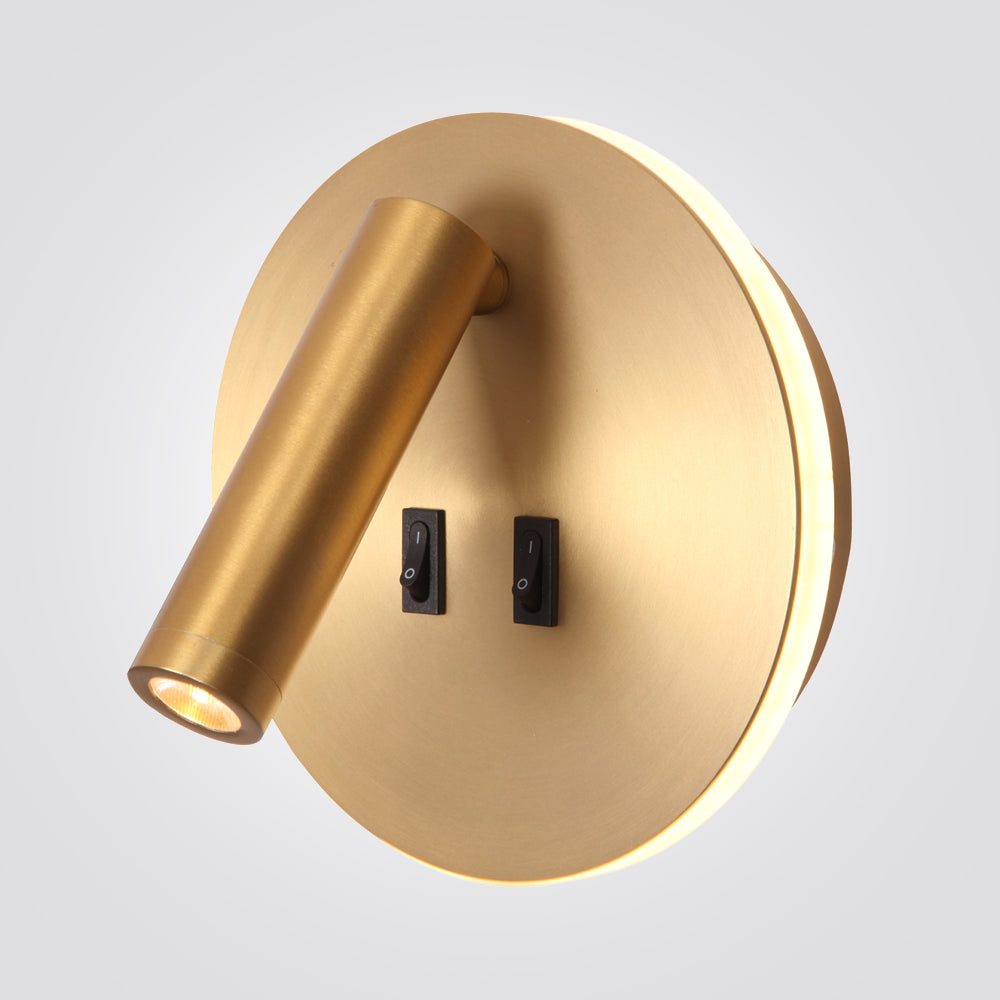 מנורת קיר קאסטרו עגול| זהב| לבן| שחור