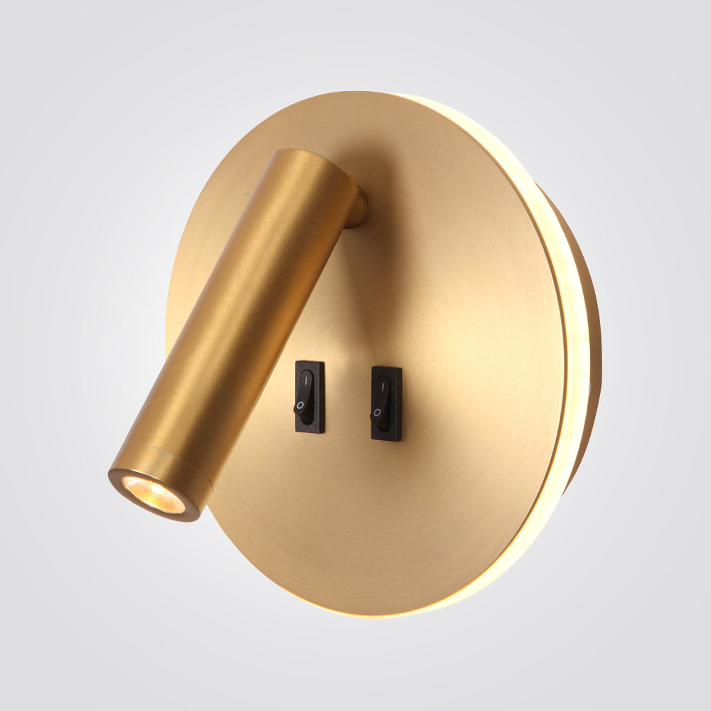 מנורת קיר קאסטרו עגול| זהב| לבן| שחור