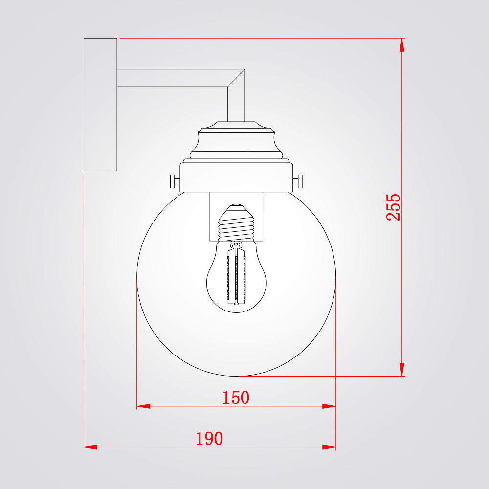 מנורת קיר אוהיו| שחור