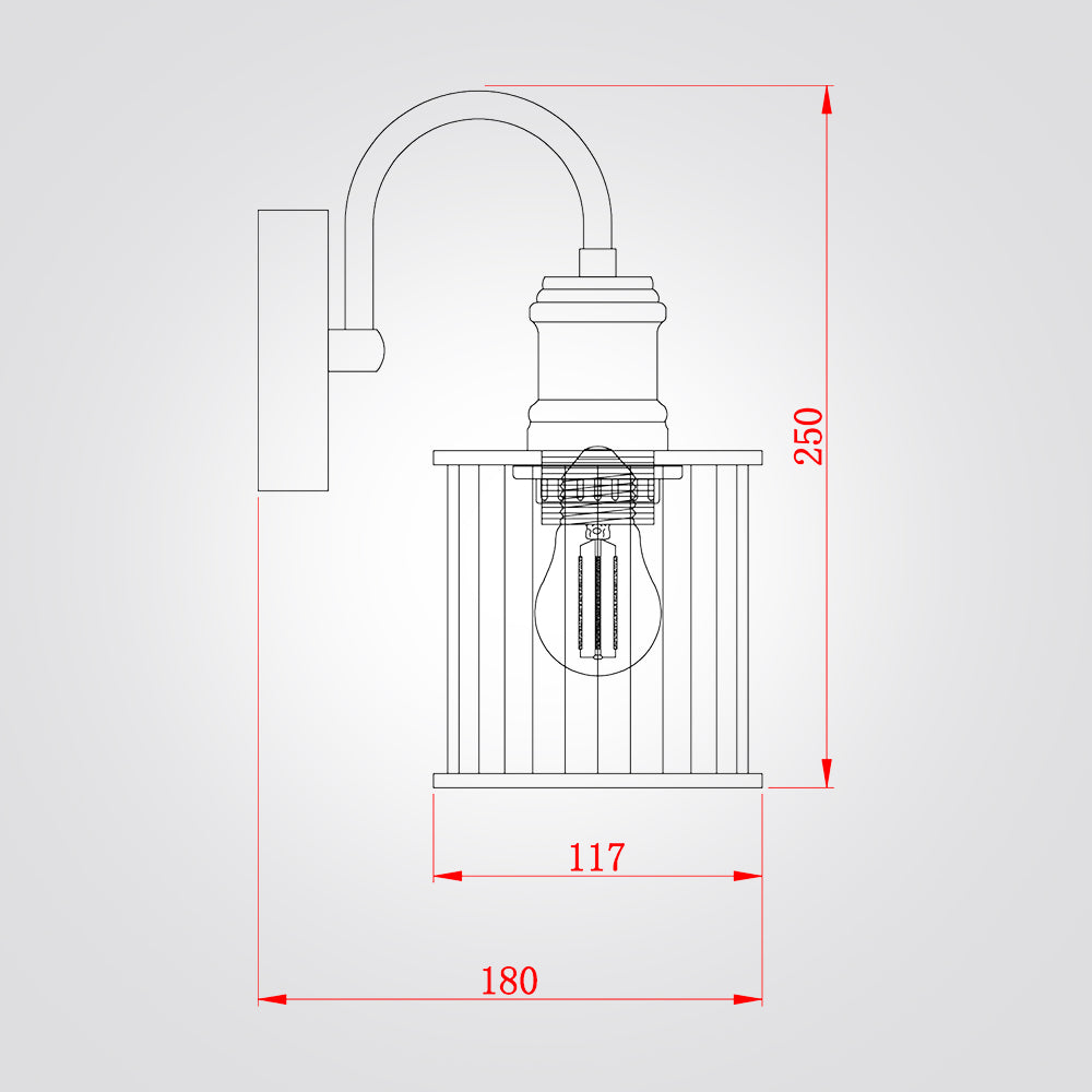 מנורת קיר קנזס| שחור