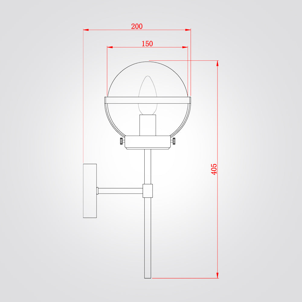 מנורת קיר מונטנה| שחור