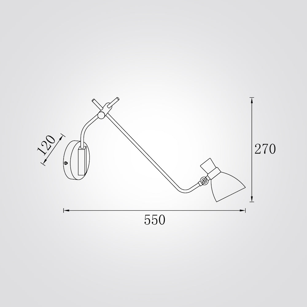 מנורת קיר מיקה פליז שחור