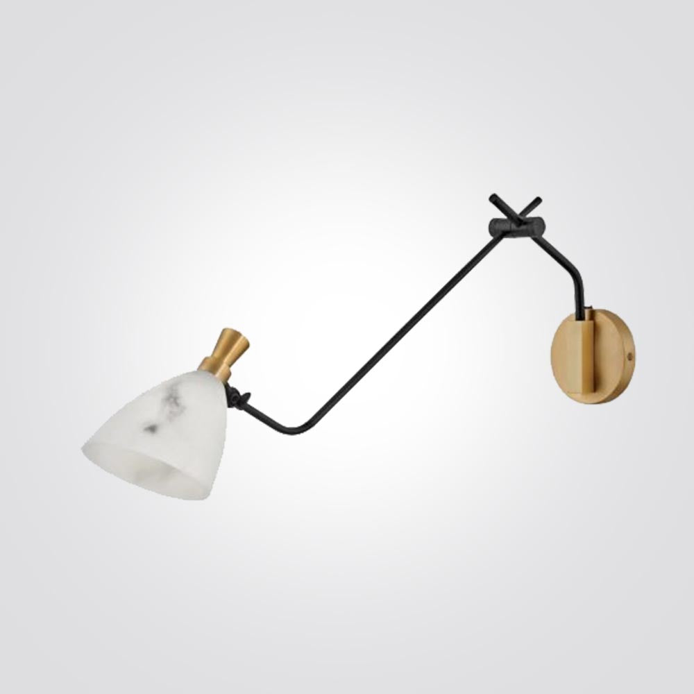 מנורת קיר מיקה פליז שחור