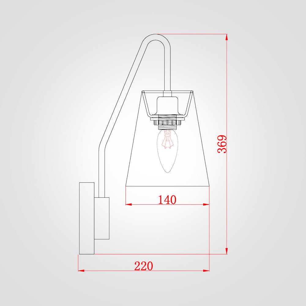 מנורת קיר סטרים| שחור