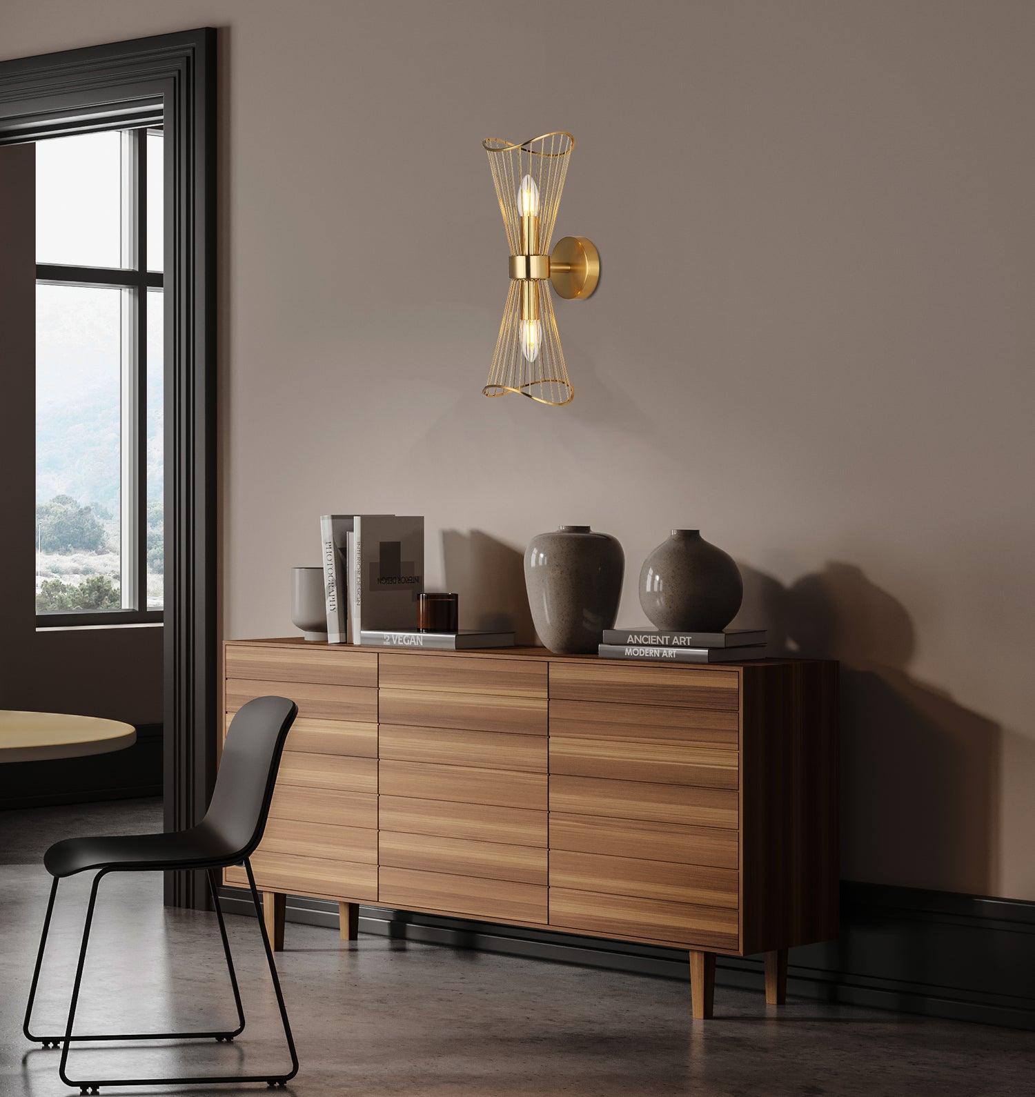 מנורת קיר סיוויק פיילוט זוגי| פליז