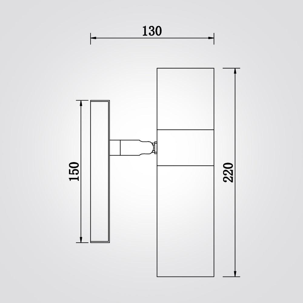 מנורת קיר אפ דאון כריסטיאן פליז+ שחור דגם| B