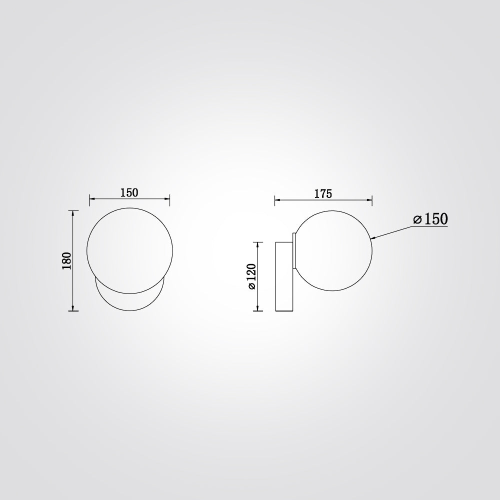 מנורת קיר ז'אן שחור דגם| B