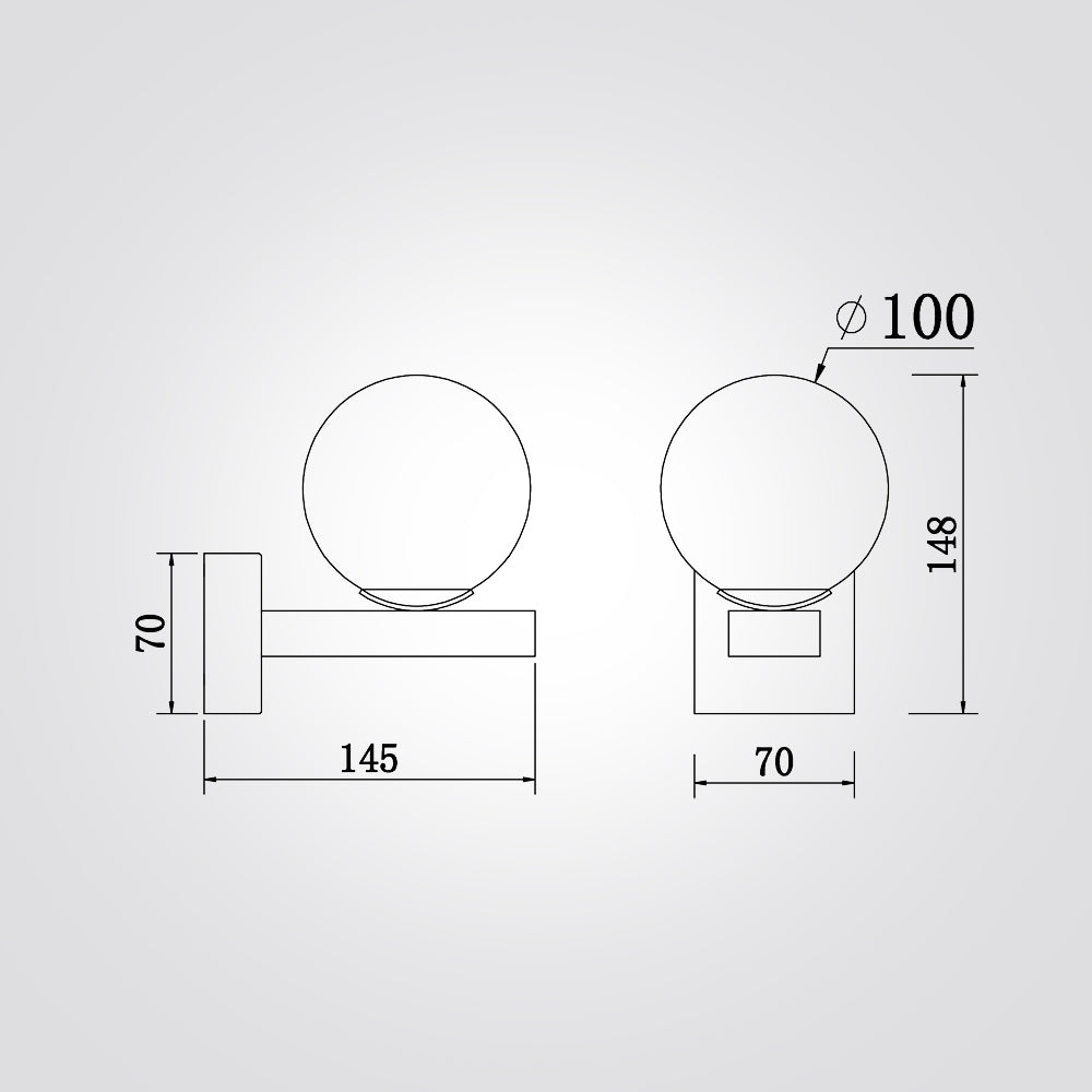 מנורת קיר רובי שחור דגם| B