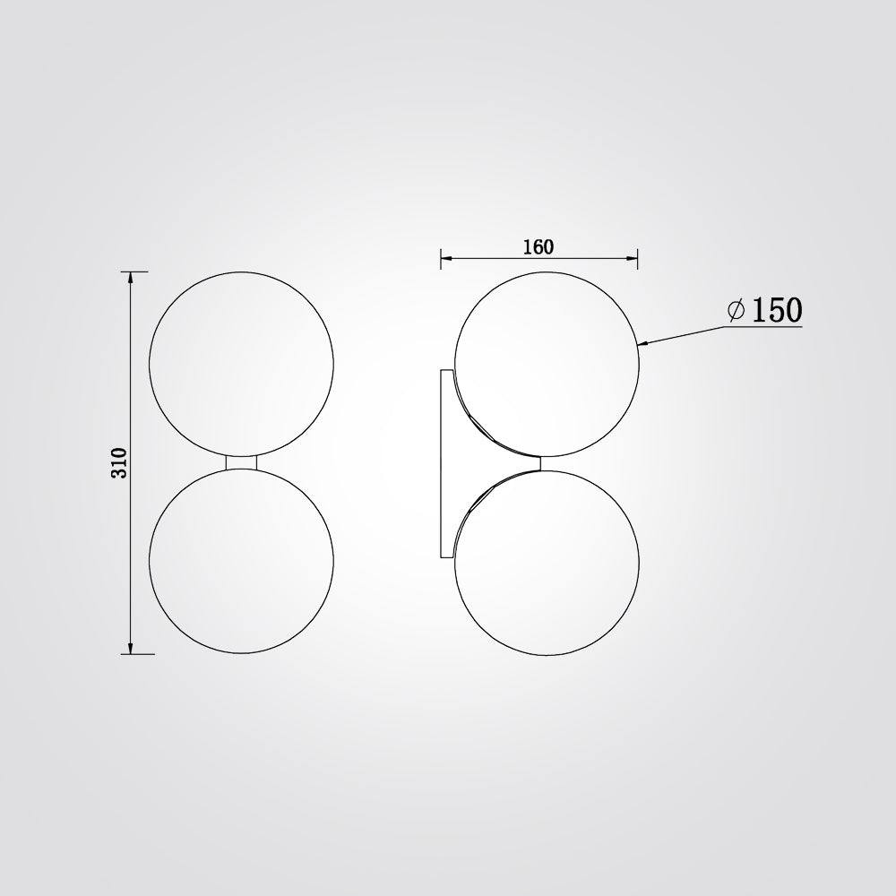 מנורת קיר פליז אביתר זוגי דגם| 2W