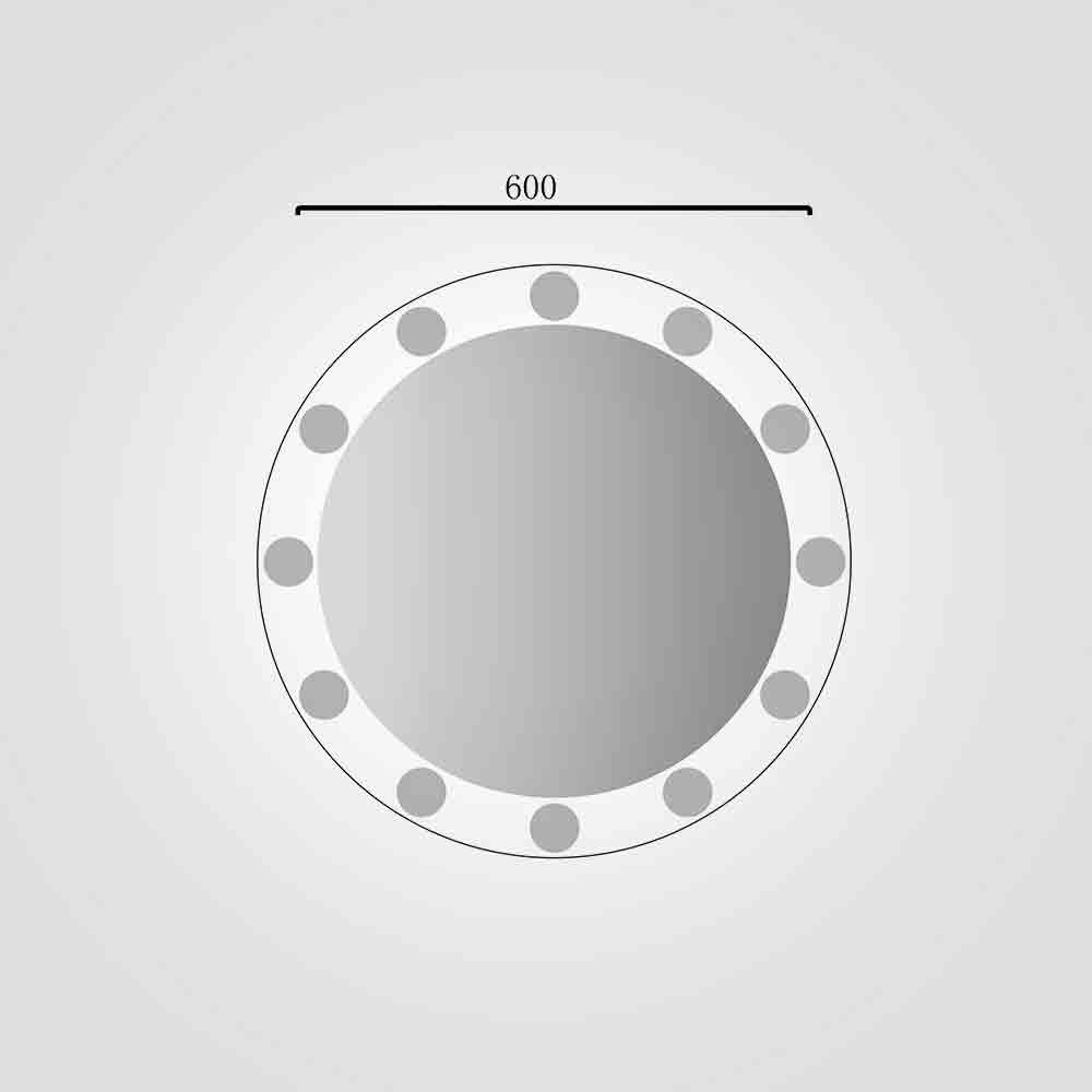 מראה מוארת עגולה אן Φ60 ס"מ