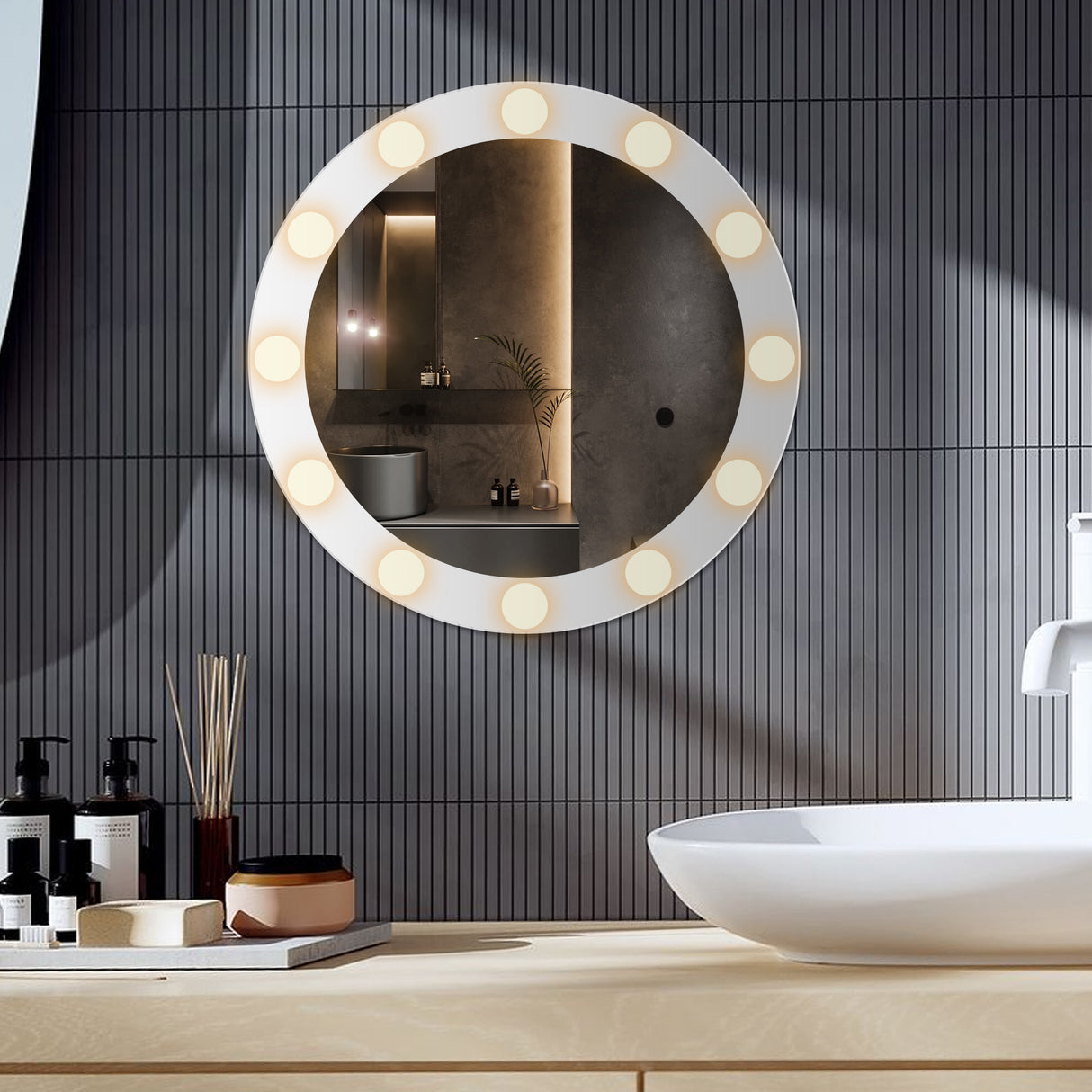 מראה מוארת עגולה אן Φ60 ס"מ