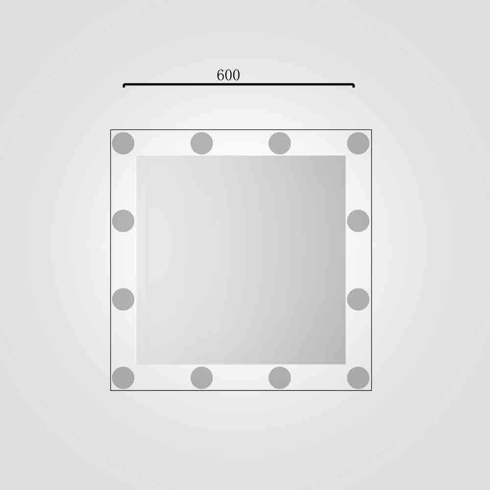 מראה מוארת מרובעת אן 60X60 ס"מ