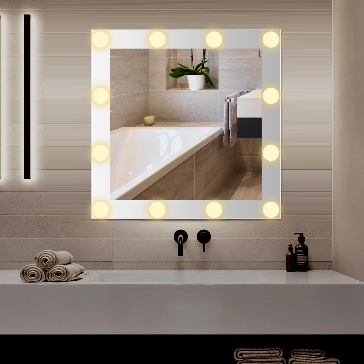 מראה מוארת מרובעת אן 60X60 ס"מ