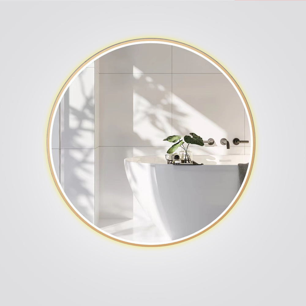 מראה מוארת עגולה מינסק מסגרת פליזCCT