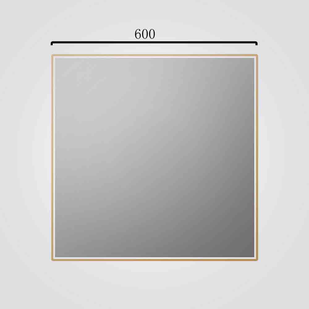 מראה מוארת מרובעת 60*60 מסגרת פליזCCT