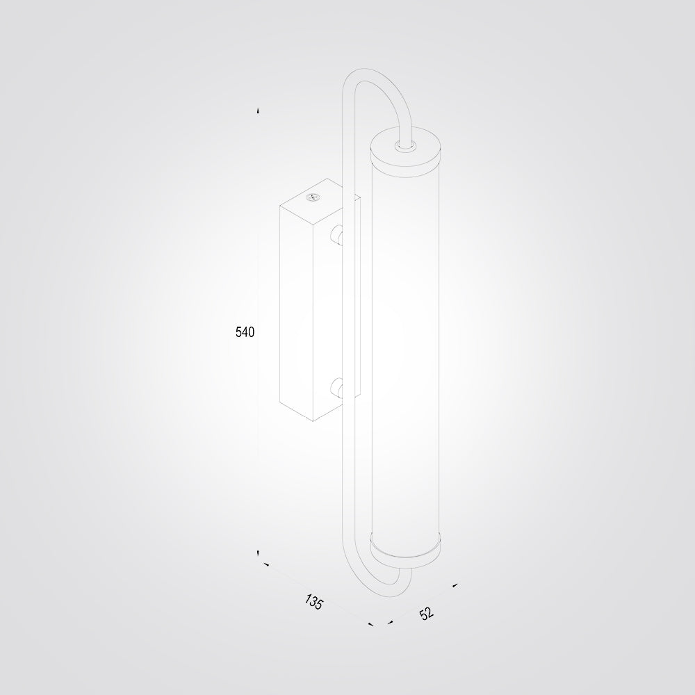 מנורת קיר מראה מרפי לד דגם M | L| לבן